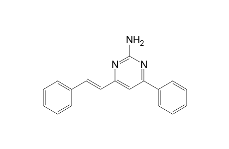 2-Pyrimidinamine, 4-phenyl-6-(2-phenylethenyl)-, (E)-