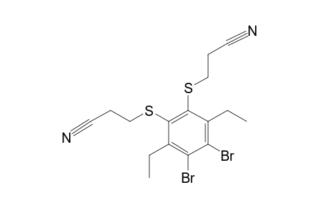 1,2-BIS-(2-CYANOETHYLTHIO)-3,6-DIETHYL-4,5-DIBROMOBENZENE