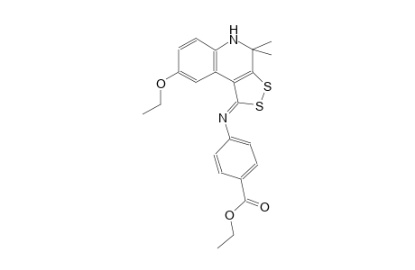 ethyl 4-{[(1Z)-8-ethoxy-4,4-dimethyl-4,5-dihydro-1H-[1,2]dithiolo[3,4-c]quinolin-1-ylidene]amino}benzoate