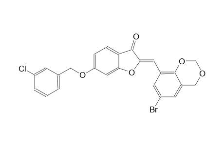 3(2H)-benzofuranone, 2-[(6-bromo-4H-1,3-benzodioxin-8-yl)methylene]-6-[(3-chlorophenyl)methoxy]-, (2Z)-