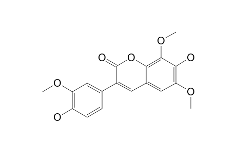7-HYDROXY-6,8-DIMETHOXY-3-(4'-HYDROXY-3'-METHOXYPHENYL)-COUMARIN