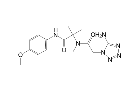 2-[2-(5-azanyl-1,2,3,4-tetrazol-1-yl)ethanoyl-methyl-amino]-N-(4-methoxyphenyl)-2-methyl-propanamide