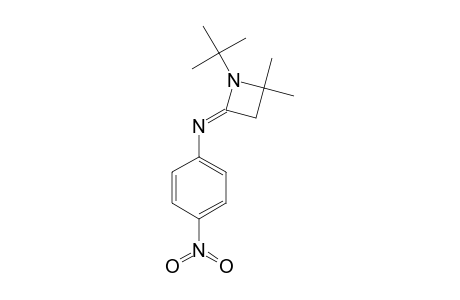 2,2-DIMETHYL-2-(PARA-NITROPHENYL-IMINO)-1-TERT.-BUTYL-AZETIDINE