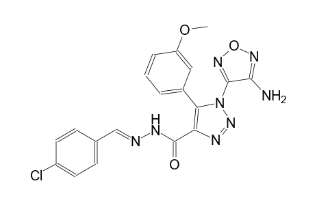 1-(4-amino-1,2,5-oxadiazol-3-yl)-N'-[(E)-(4-chlorophenyl)methylidene]-5-(3-methoxyphenyl)-1H-1,2,3-triazole-4-carbohydrazide