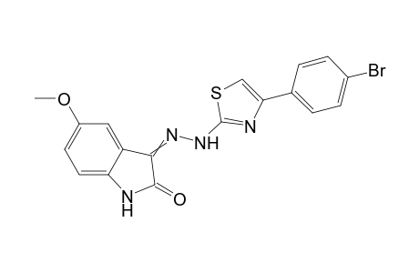 3-{2-[4-(4-Bromophenyl)thiazol-2-yl]hydrazono}-5-methoxyindolin-2-one