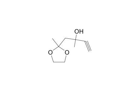 2-Methyl-1-(2-methyl-1,3-dioxolan-2-yl)-3-butyn-2-ol