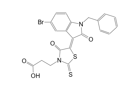 3-[(5Z)-5-(1-benzyl-5-bromo-2-oxo-1,2-dihydro-3H-indol-3-ylidene)-4-oxo-2-thioxo-1,3-thiazolidin-3-yl]propanoic acid