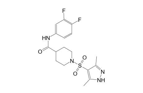 N-(3,4-difluorophenyl)-1-[(3,5-dimethyl-1H-pyrazol-4-yl)sulfonyl]-4-piperidinecarboxamide