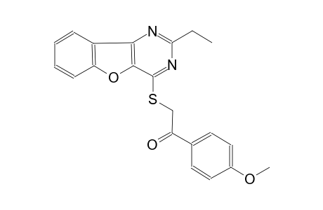 2-[(2-ethyl[1]benzofuro[3,2-d]pyrimidin-4-yl)sulfanyl]-1-(4-methoxyphenyl)ethanone