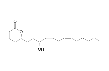 8(R)-,9Z,12Z-8-Hydroxyoctadeca-9,12-dien-5(S)-olide (PsiA.alpha.)