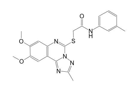 2-[(8,9-dimethoxy-2-methyl[1,2,4]triazolo[1,5-c]quinazolin-5-yl)sulfanyl]-N-(3-methylphenyl)acetamide