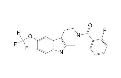 benzamide, 2-fluoro-N-[2-[2-methyl-5-(trifluoromethoxy)-1H-indol-3-yl]ethyl]-