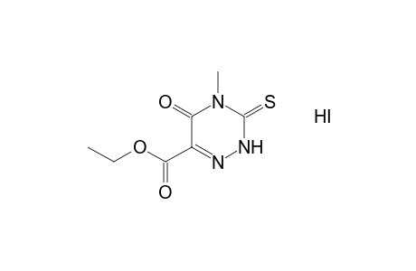 5-oxo-2,3,4,5-tetrahydro-3-thioxo-as-triazine-6-carboxylic acid, ethyl ester, monohydrochloride