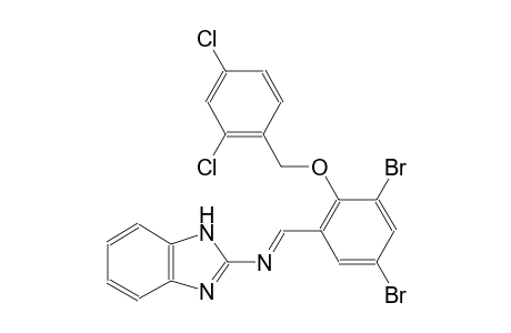 N-((E)-{3,5-dibromo-2-[(2,4-dichlorobenzyl)oxy]phenyl}methylidene)-1H-benzimidazol-2-amine