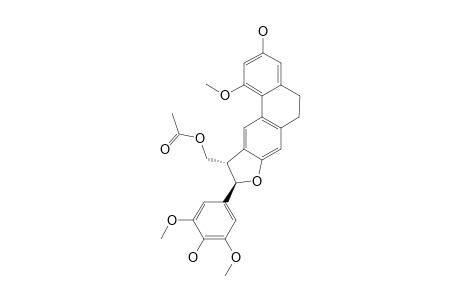 PLEIONESIN-A;3-ACETOXYMETHYL-5-METHOXY-2-(4'-HYDROXY-3',5'-DIMETHOXYPHENYL)-2,3,9,10-TETRAHYDRO-PHENANTHRO-[2,3-B]-FURAN-7-OL