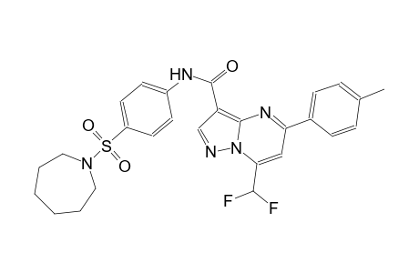 7-(difluoromethyl)-N-[4-(hexahydro-1H-azepin-1-ylsulfonyl)phenyl]-5-(4-methylphenyl)pyrazolo[1,5-a]pyrimidine-3-carboxamide