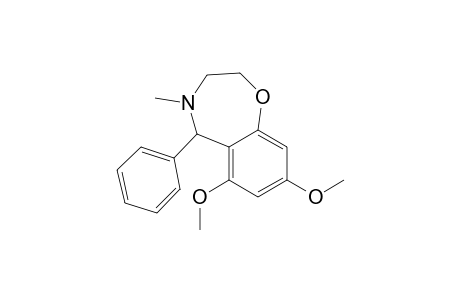 1,4-Benzoxazepine, 2,3,4,5-tetrahydro-6,8-dimethoxy-4-methyl-5-phenyl-