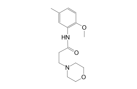 4-morpholinepropanamide, N-(2-methoxy-5-methylphenyl)-