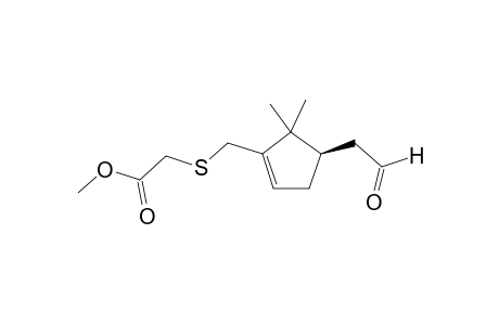 Methyl {5,5-dimethyl-4-(2'-oxoethyl)cyclopent-1'-enyl]methylthio}acetate