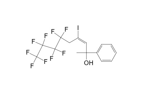 (E)-6,6,7,7,8,8,9,9,9-Nonafluoro-4-iodo-2-phenyl-3(E)-nonen-2-ol