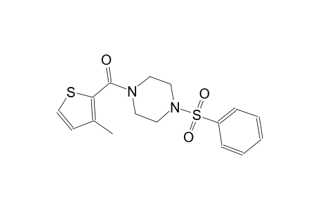 1-[(3-methyl-2-thienyl)carbonyl]-4-(phenylsulfonyl)piperazine