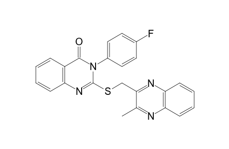 4(3H)-Quinazolinone, 3-(4-fluorophenyl)-2-[[(3-methyl-2-quinoxalinyl)methyl]thio]-