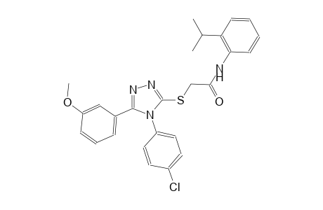 2-{[4-(4-chlorophenyl)-5-(3-methoxyphenyl)-4H-1,2,4-triazol-3-yl]sulfanyl}-N-(2-isopropylphenyl)acetamide