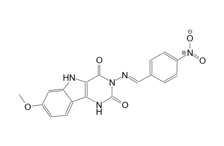 7-methoxy-3-{[(E)-(4-nitrophenyl)methylidene]amino}-1H-pyrimido[5,4-b]indole-2,4(3H,5H)-dione