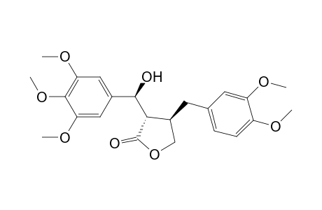 2(3H)-Furanone, 4-[(3,4-dimethoxyphenyl)methyl]dihydro-3-[hydroxy(3,4,5-trimethoxyphenyl)methyl]-, [3.alpha.(S*),4.beta.]-(.+-.)-