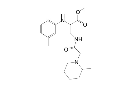 methyl 4-methyl-3-{[(2-methyl-1-piperidinyl)acetyl]amino}-1H-indole-2-carboxylate