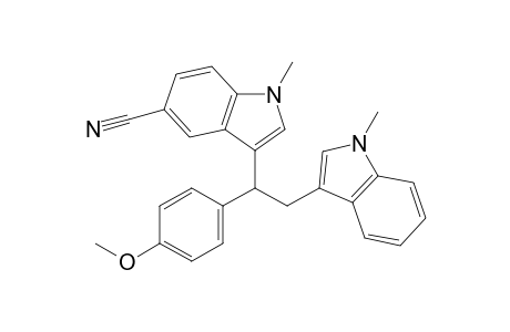 3-(1-(4-Methoxyphenyl)-2-(1-methyl-1H-indol-3-yl)ethyl)-1-methyl-1H-indole-5-carbonitrile