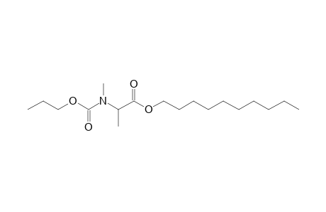 Alanine, N-methyl-N-propoxycarbonyl-, decyl ester