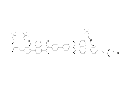 1,4'-Bis[5-(2'-trimethylsilylethoxycarbonyl)-6-(4'-(2"-trimethylsilylethoxycarbonylethenyl)phenyl)-2H,9H-naphtho[1,8a,8:c,d]pyridine-2,9-dione]biphenyl