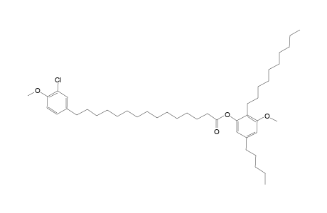 Benzenepentadecanoic acid, 3-chloro-4-methoxy-, 2-decyl-3-methoxy-5-pentylphenyl ester