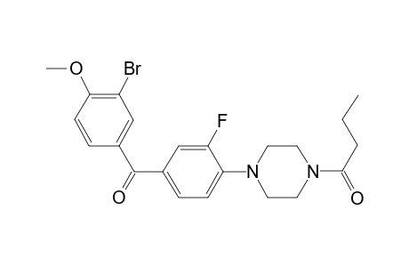 1-[4-[4-(3-bromanyl-4-methoxy-phenyl)carbonyl-2-fluoranyl-phenyl]piperazin-1-yl]butan-1-one