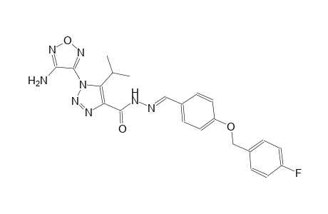 1-(4-amino-1,2,5-oxadiazol-3-yl)-N'-((E)-{4-[(4-fluorobenzyl)oxy]phenyl}methylidene)-5-isopropyl-1H-1,2,3-triazole-4-carbohydrazide