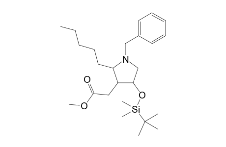 Methyl 2-[1-benzyl-4-(tert-butyldimethylsilyloxy)-2-pentylpyrrolidin-3-yl]acetate