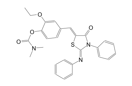 carbamic acid, dimethyl-, 2-ethoxy-4-[(Z)-[(2Z)-4-oxo-3-phenyl-2-(phenylimino)thiazolidinylidene]methyl]phenyl ester