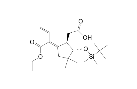 [2.alpha.-[(tert-butyldimethylsilyl)oxy]-3,3-dimethyl-5-vinylcarbethoxymethylenecyclopent-1.beta.-yl]acetic acid