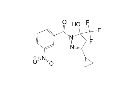 3-cyclopropyl-1-(3-nitrobenzoyl)-5-(trifluoromethyl)-4,5-dihydro-1H-pyrazol-5-ol