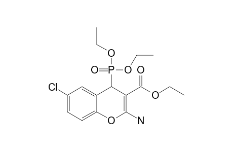 ETHYL-2-AMINO-6-CHLORO-4-(DIETHOXY-PHOSPHORYL)-4H-CHROMENE-3-CARBOXYLATE