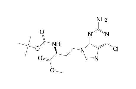 (2S)-4-(2-amino-6-chloro-9-purinyl)-2-[[(2-methylpropan-2-yl)oxy-oxomethyl]amino]butanoic acid methyl ester