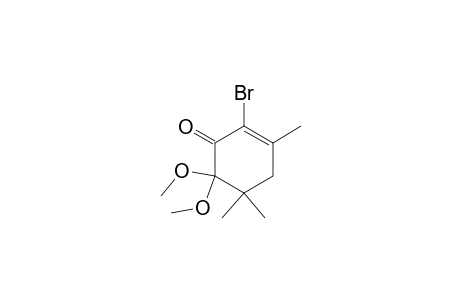 2-Cyclohexen-1-one, 2-bromo-6,6-dimethoxy-3,5,5-trimethyl-