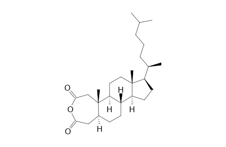 2H-Cyclopenta[5,6]naphth[1,2-d]oxepin, A-homo-3-oxacholestane-2,4-dione deriv.