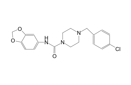 N-(1,3-benzodioxol-5-yl)-4-(4-chlorobenzyl)-1-piperazinecarboxamide