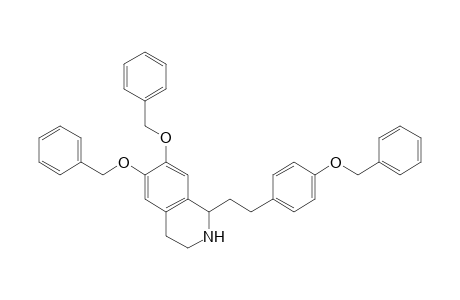 Isoquinoline, 1,2,3,4-tetrahydro-6,7-bis(phenylmethoxy)-1-[2-[4-(phenylmethoxy)phenyl]ethyl]-