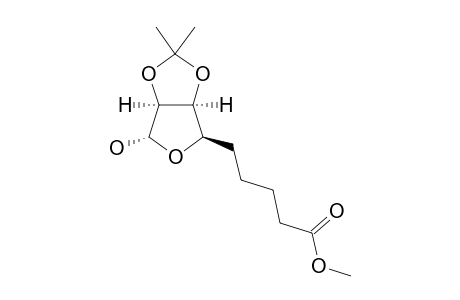 5-[(3aS,4S,6R,6aS)-4-hydroxy-2,2-dimethyl-3a,4,6,6a-tetrahydrofuro[3,4-d][1,3]dioxol-6-yl]valeric acid methyl ester