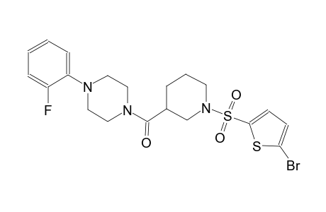 1-({1-[(5-bromo-2-thienyl)sulfonyl]-3-piperidinyl}carbonyl)-4-(2-fluorophenyl)piperazine