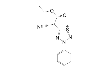 3-PHENYL-5-(CYANO-ETHOXYCARBONYLMETHYL)-1,2,3,4-THIATRIAZOLE