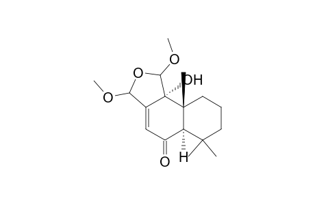 Naphtho[1,2-c]furan-5(3H)-one, 1,5a,6,7,8,9,9a,9b-octahydro-9b-hydroxy-1,3-dimethoxy-6,6,9a-trimethyl-